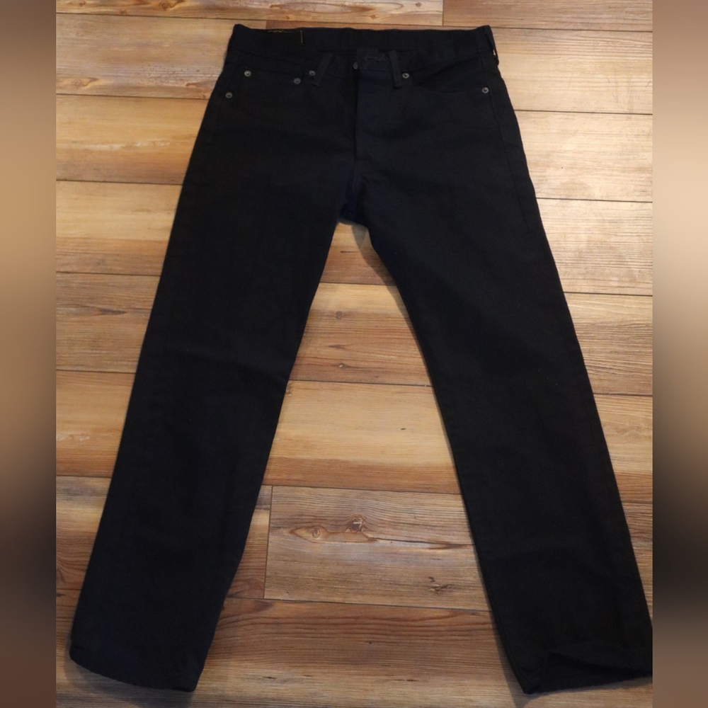 Black Straight-Leg Jeans